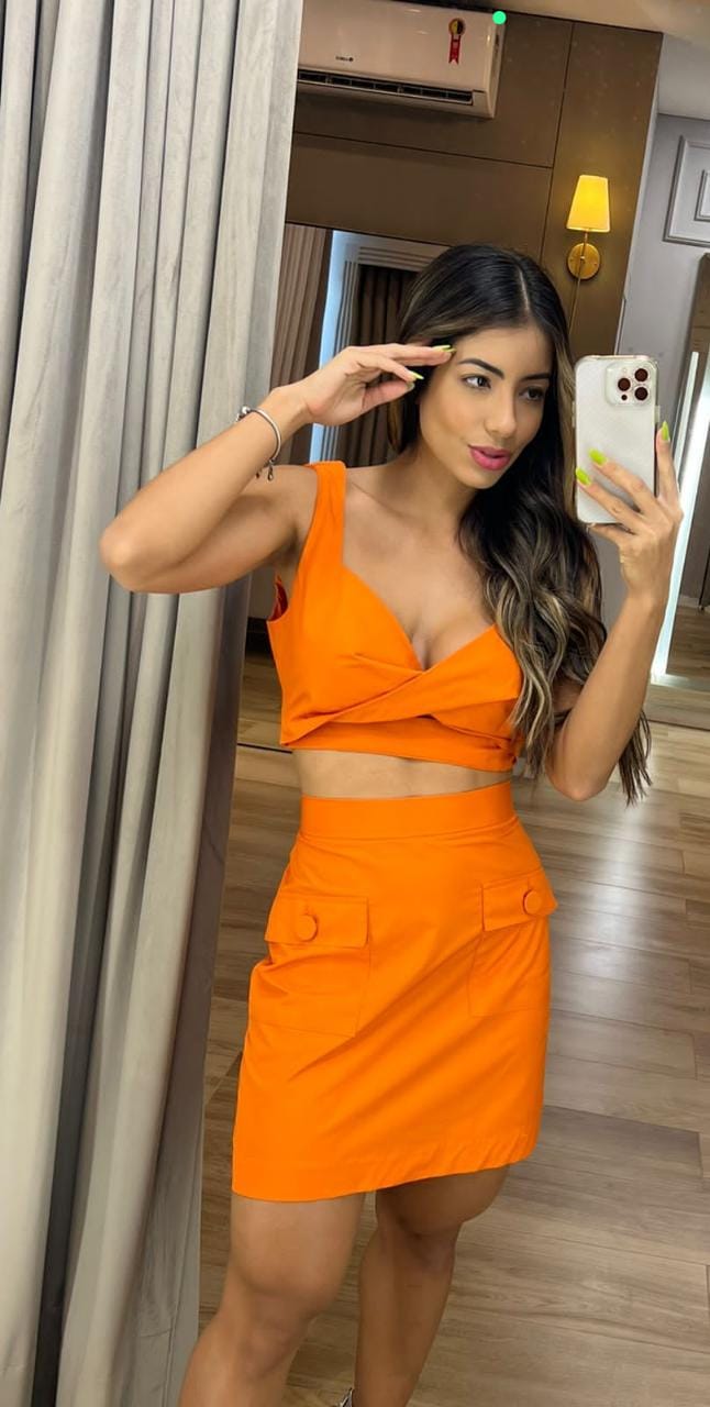 Conjunto Sclub Anelise Laranja