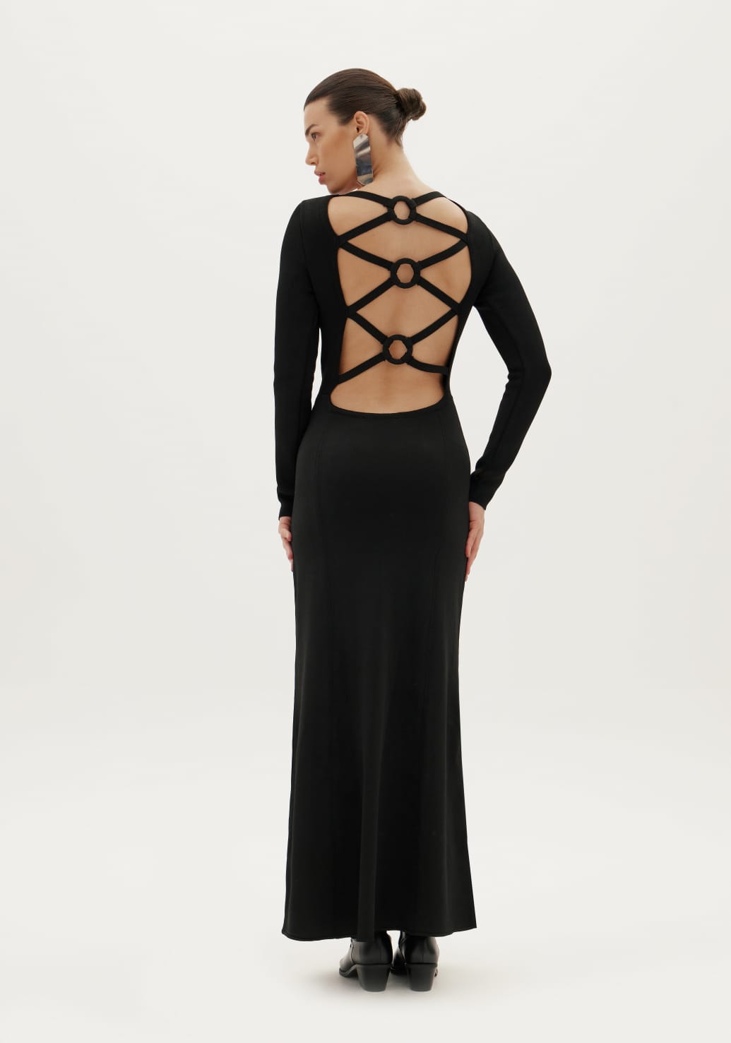 Vestido Amarante Preto Longo