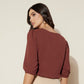 Blusa Cláudia Oliveira Dani Basica Marron