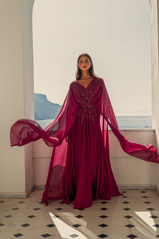 Vestido Dpsco Grace Kelly Marsala