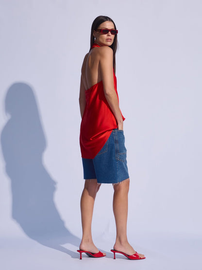 Conjunto Raizz  assimétrico  Maraisa Vermelho