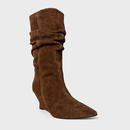 BOTA CARRANO SLOUCHY ANABELA SLIM C SUEDE