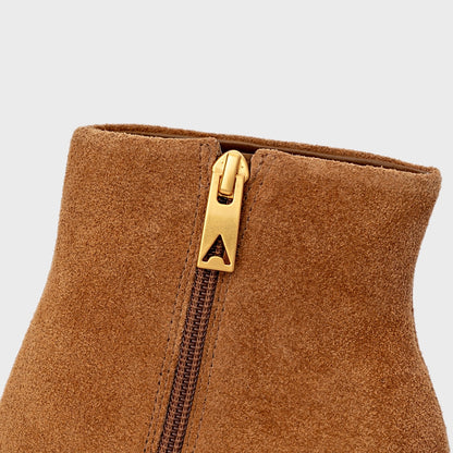 BOTA CARRANO SALTO OVAL COURO SUEDE