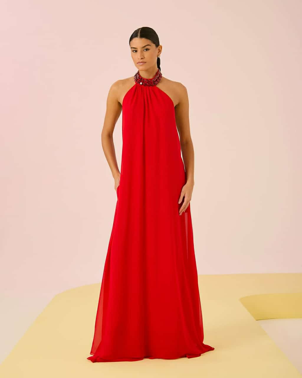 Vestido Anne Fernandes Rubi Vermelho