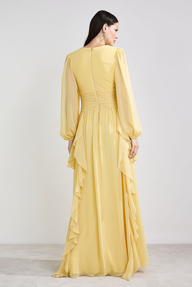 VESTIDO AVE RARA DRAPEADO HARMONY BUTTER