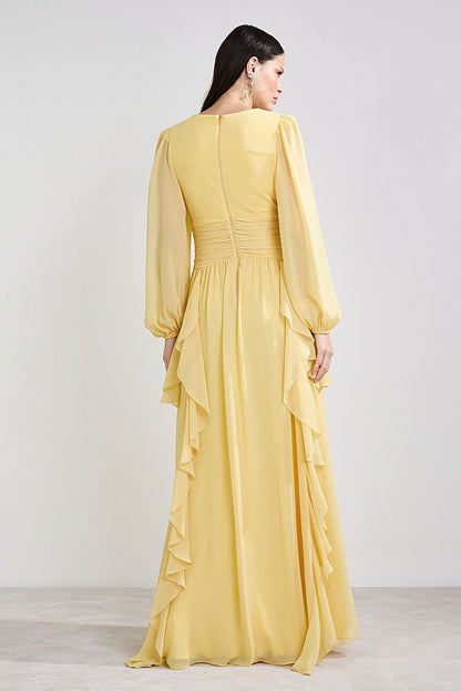 VESTIDO AVE RARA DRAPEADO HARMONY BUTTER