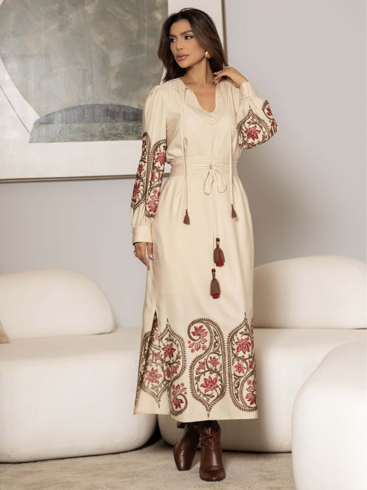 Vestido Luzia Fazzolli Becca Manteiga