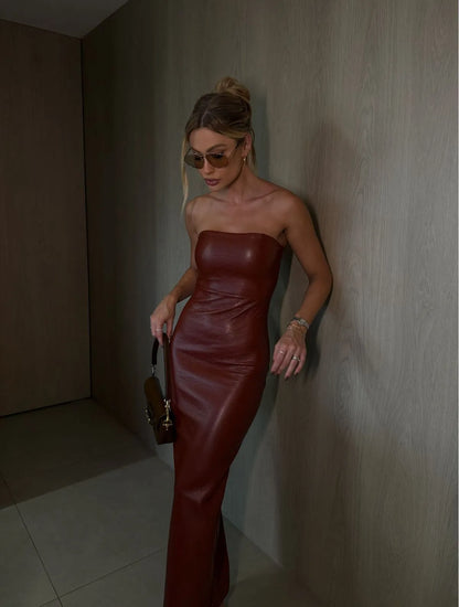 Vestido Cloude Kaka Terracota