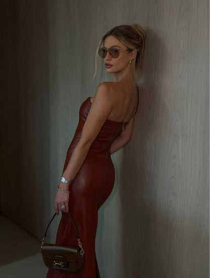 Vestido Cloude Kaka Terracota