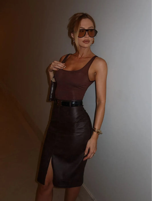 Conjunto Cloude Angel Carol Marrom
