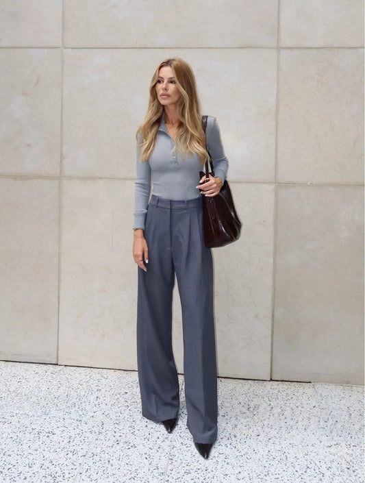 Conjunto Cloude Maya Eliete Cinza