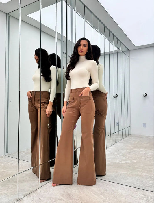 Calça Cloude Fernanda Marrom