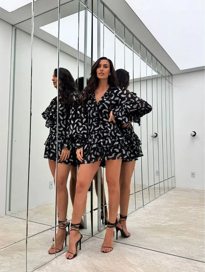 Vestido Cloude Mica Preto