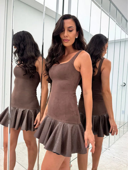 Vestido Cloude Clara Marrom