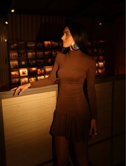 Vestido Cloude Lele Marrom