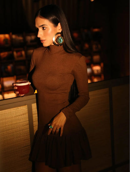 Vestido Cloude Lele Marrom