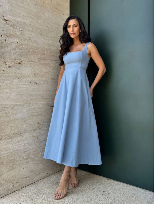 Vestido Cloude Helena Azul