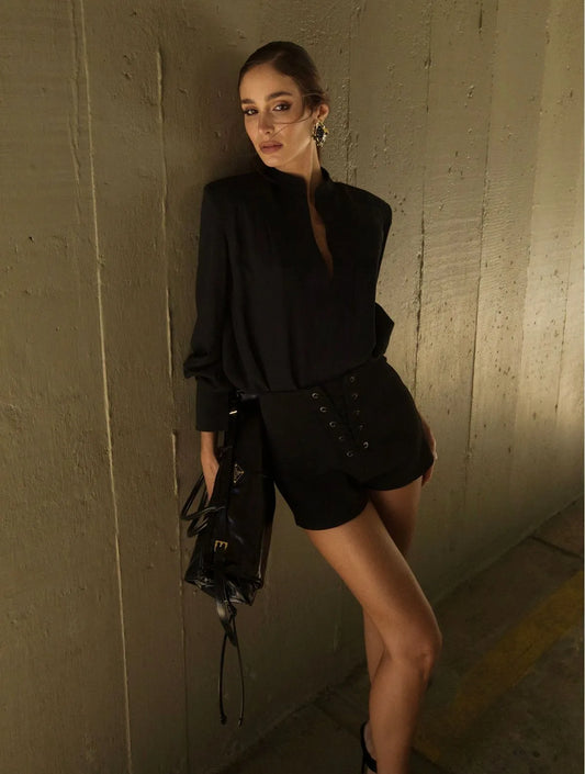 Conjunto Cloude Bianca/Manu Preto