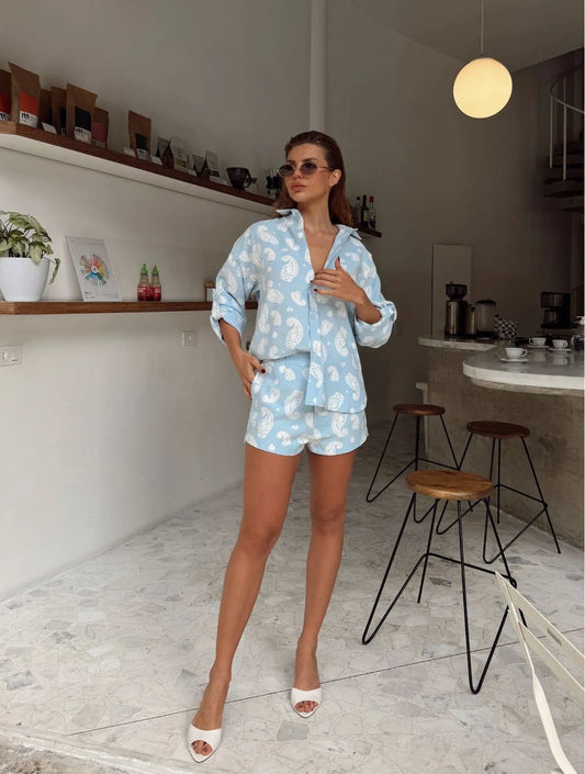 Conjunto Cloude Betina Azul