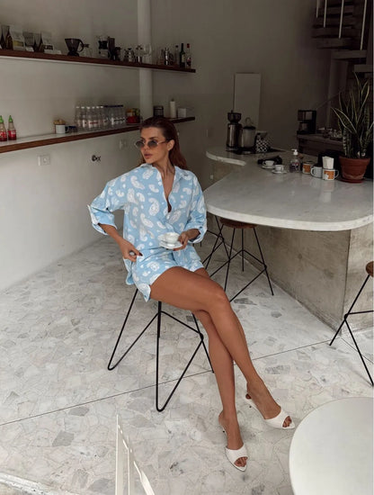 Conjunto Cloude Betina Azul