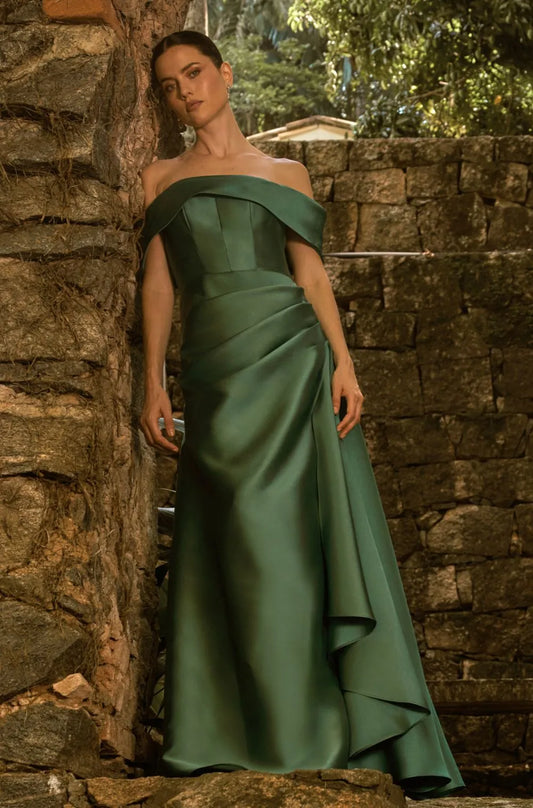 VESTIDO DPSCO LONGO GIULIA VERDE OLIVA