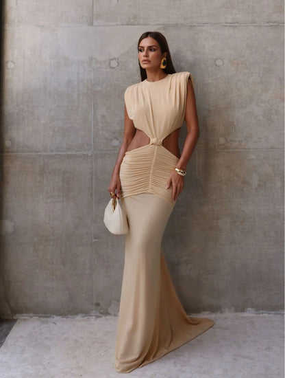 VESTIDO CLOUDE LUNA BEGE