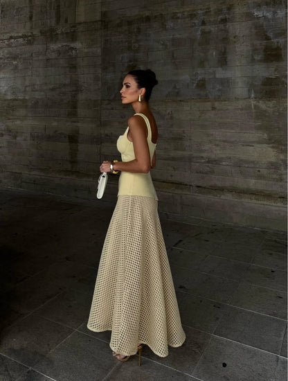 VESTIDO CLOUDE PILAR AMARELO