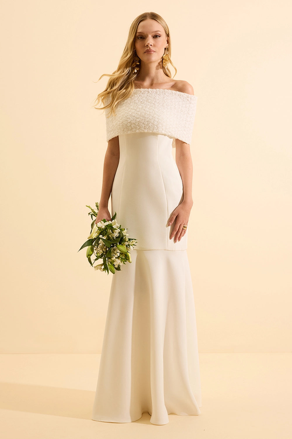 VESTIDO AVE RARA LONGO ANDIE E OFF WHITE