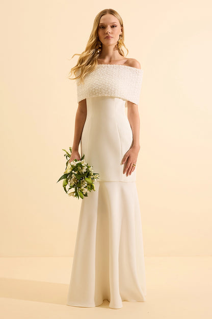 VESTIDO AVE RARA LONGO ANDIE E OFF WHITE