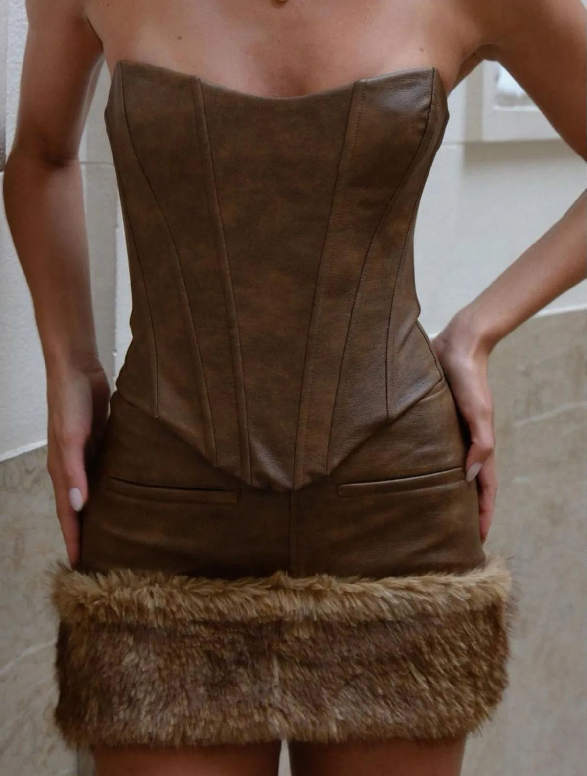 CONJUNTO CLOUDE ELOA CARAMELO