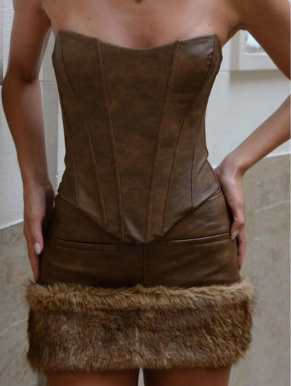 CONJUNTO CLOUDE ELOA CARAMELO