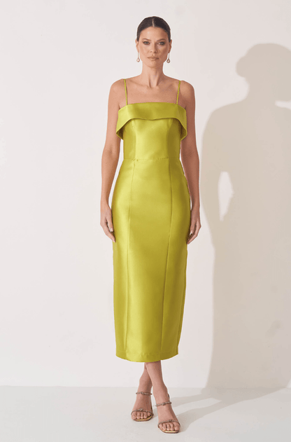 VESTIDO DPSCO MIDI ELIS VERDE AVOCADO