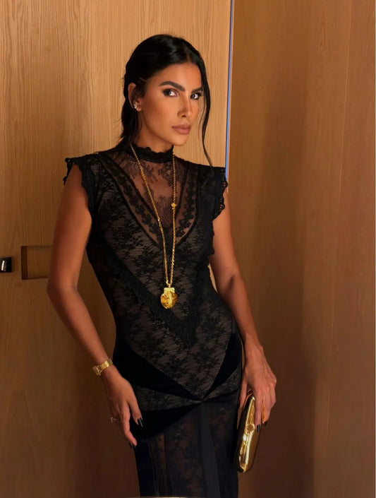 VESTIDO CLOUDE LIVIA PRETO