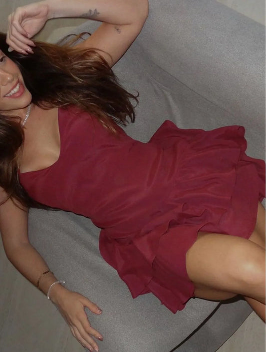 VESTIDO CLOUDE ARIANE VINHO