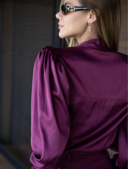 CAMISA CLOUDE ESTELA GRAPE VINHO