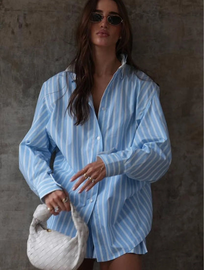 CONJUNTO CLOUDE HELO LISTRA AZUL