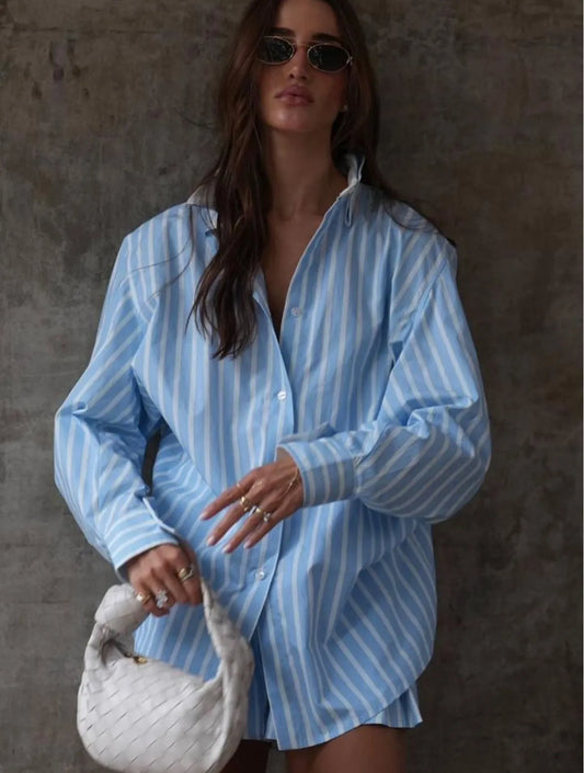 CONJUNTO CLOUDE HELO LISTRA AZUL