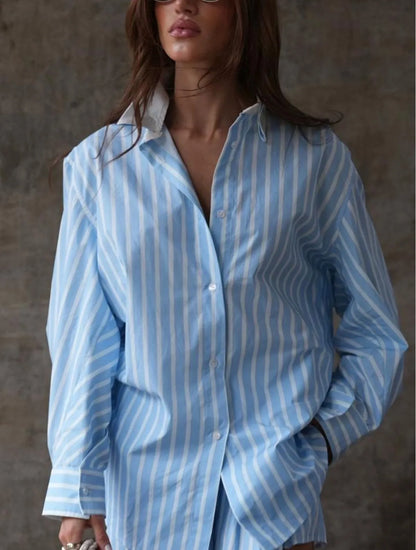 CONJUNTO CLOUDE HELO LISTRA AZUL