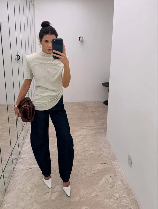 CAMISETA CLOUDE JULIA MESCLA CLARO