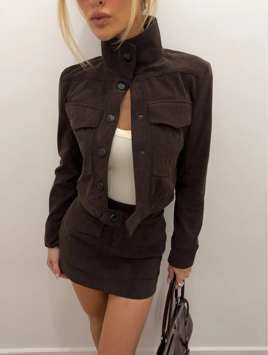 CONJUNTO CLOUDE RAFAELA MARROM