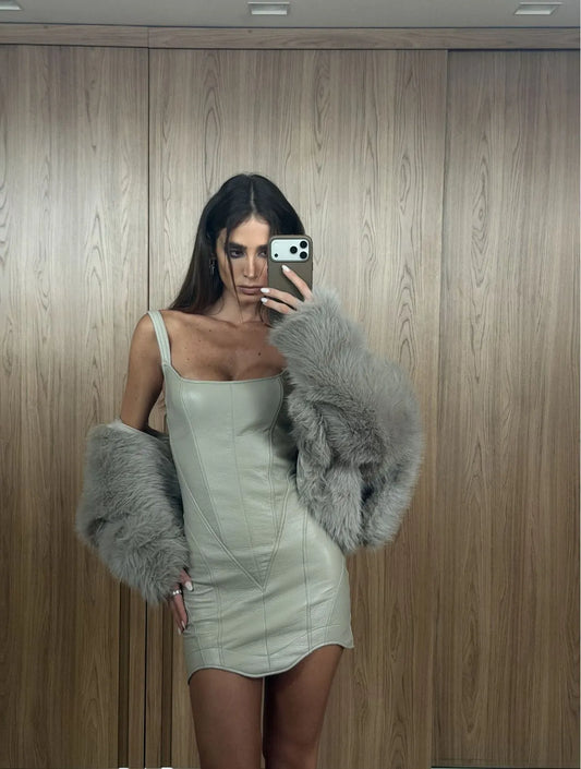 VESTIDO CLOUDE CATIA CINZA