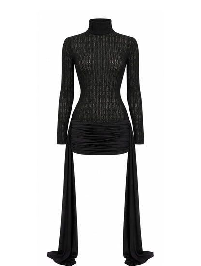 VESTIDO CLOUDE YARA PRETO