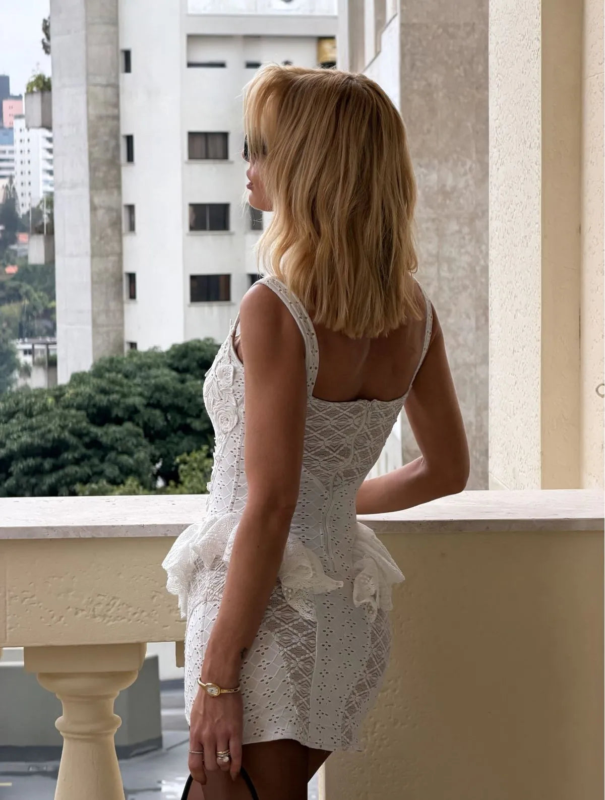 VESTIDO CLOUDE RAYANA OFF WHITE