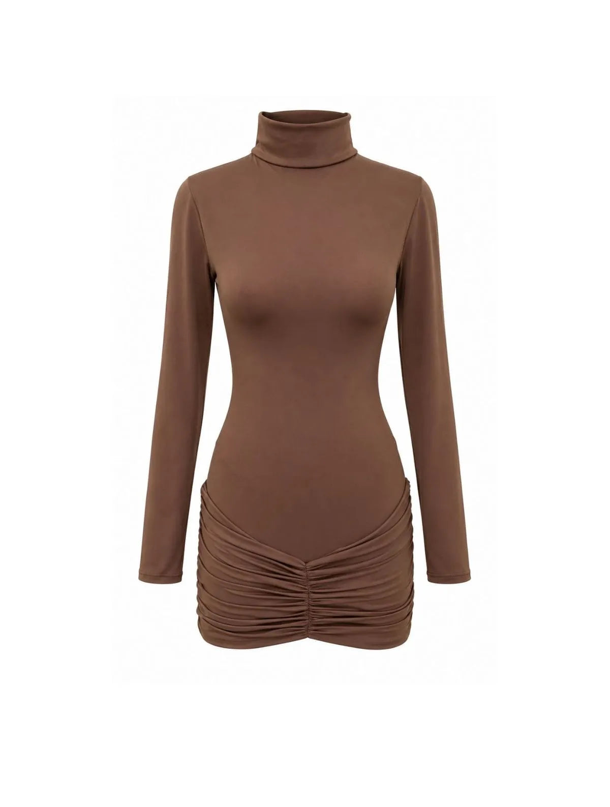 VESTIDO HILDA MARROM