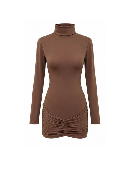 VESTIDO HILDA MARROM