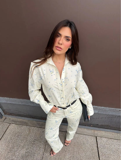 CONJUNTO CAMISA C DORA ESTAMPADO