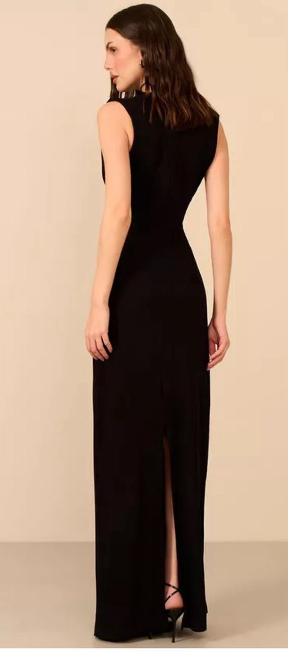 VESTIDO PRETO MALHA CANELADA VAVA