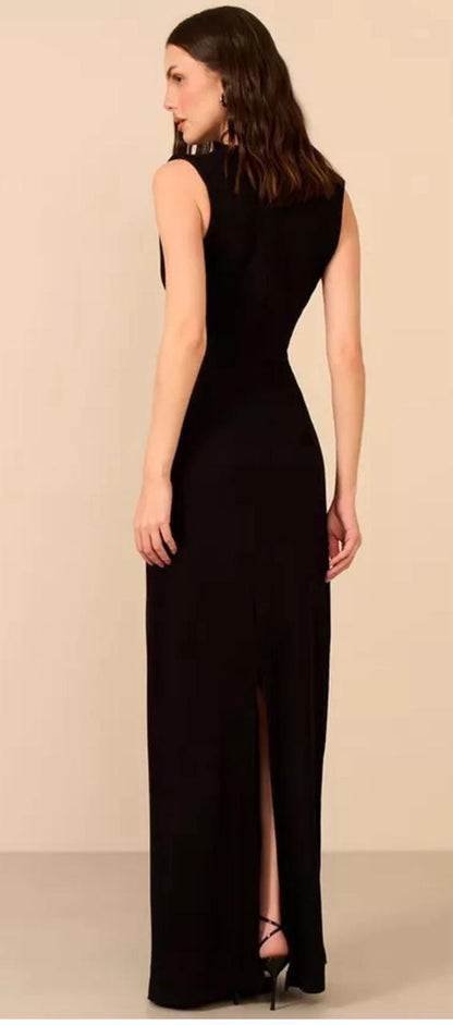 VESTIDO PRETO MALHA CANELADA VAVA