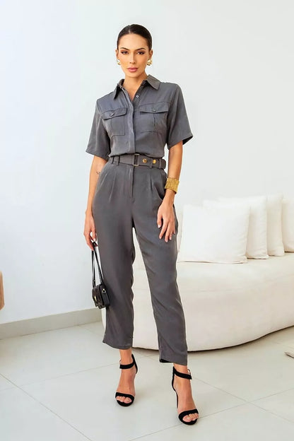 Conjunto Bel Aurora Cinza