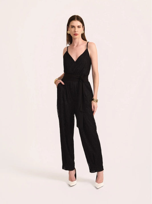 MACACÃO RAIZZ RENDA PIXEL PRETO